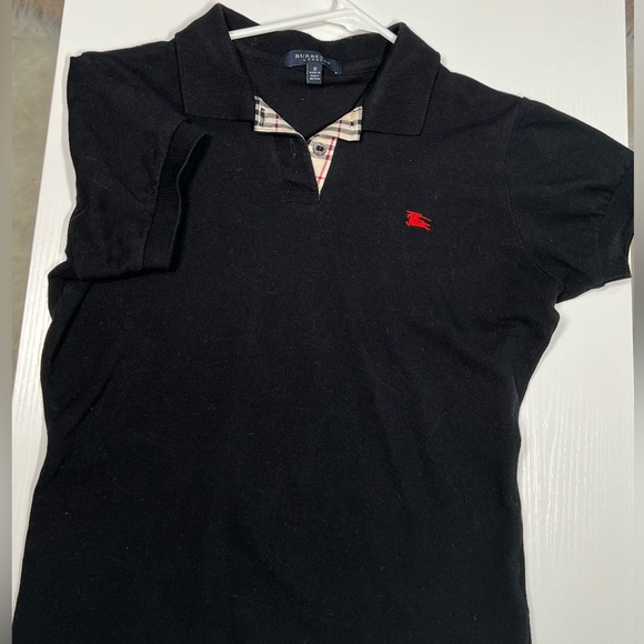 BURBERRY BRIT
Exploded Check Pattern Black Crew Neck Polo Shirt - Picture 3 of 5